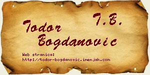 Todor Bogdanović vizit kartica